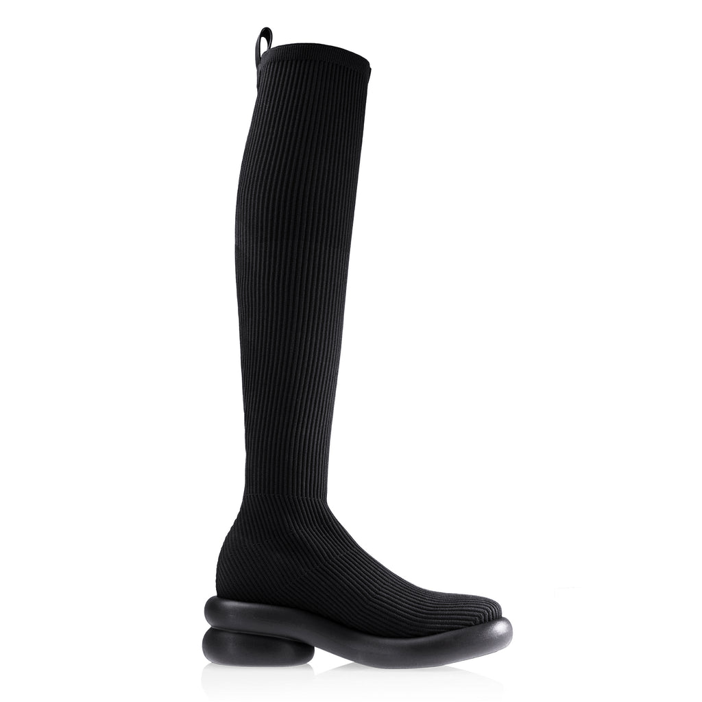 Tall Knit Modular Boot- Black - Boots