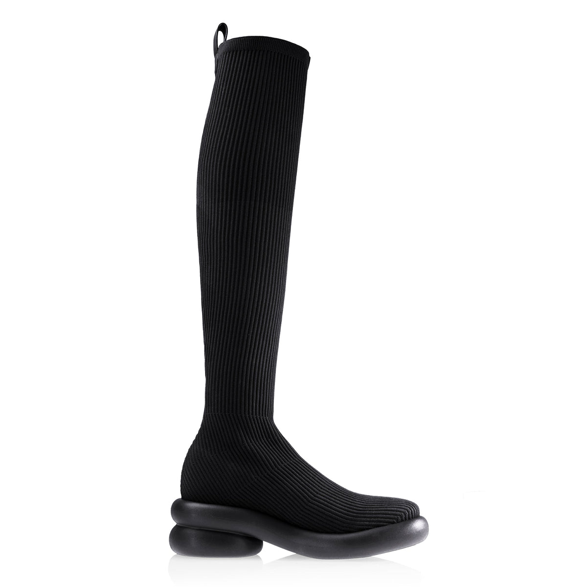Tall Knit Modular Boot- Black - Boots
