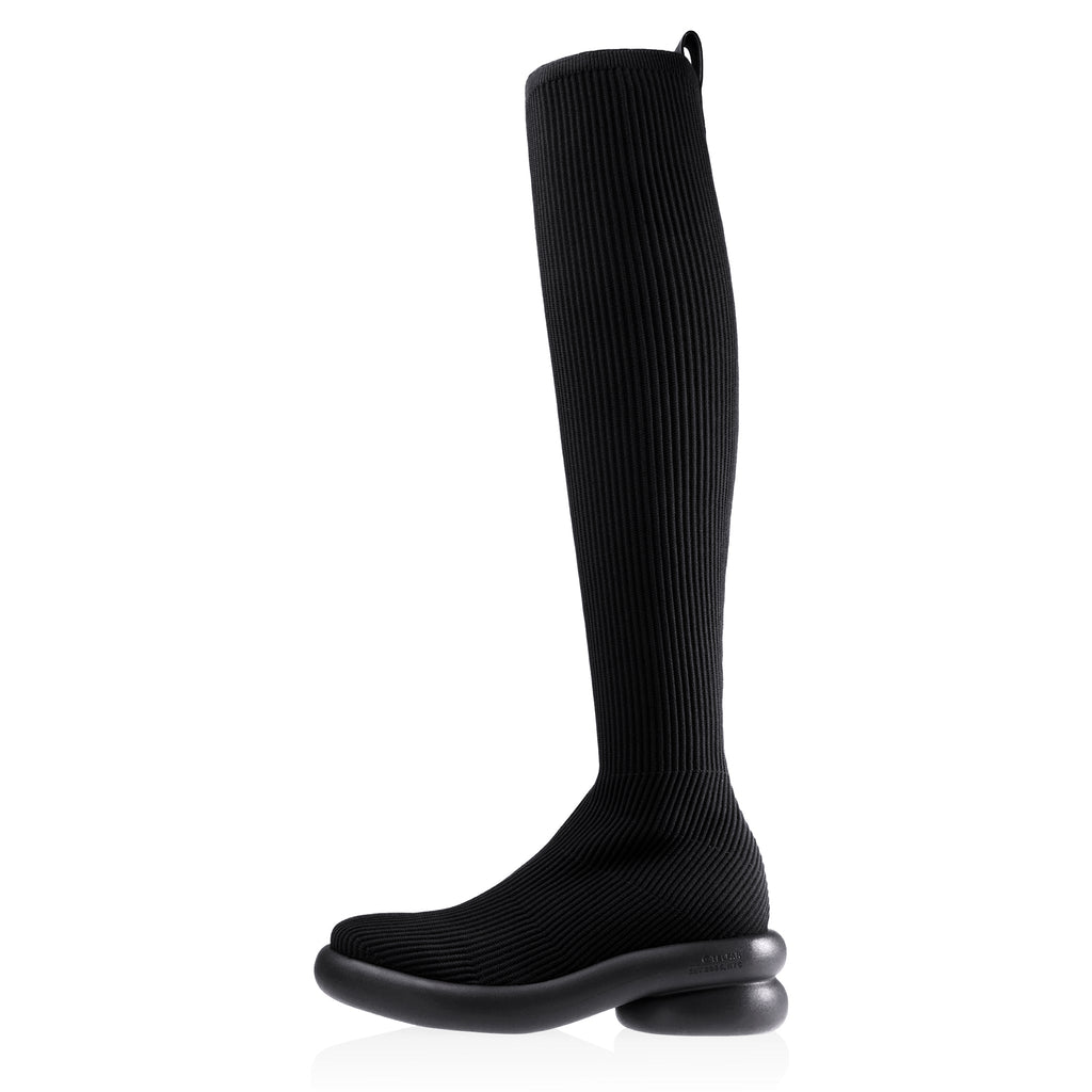 Tall Knit Modular Boot- Black - Boots