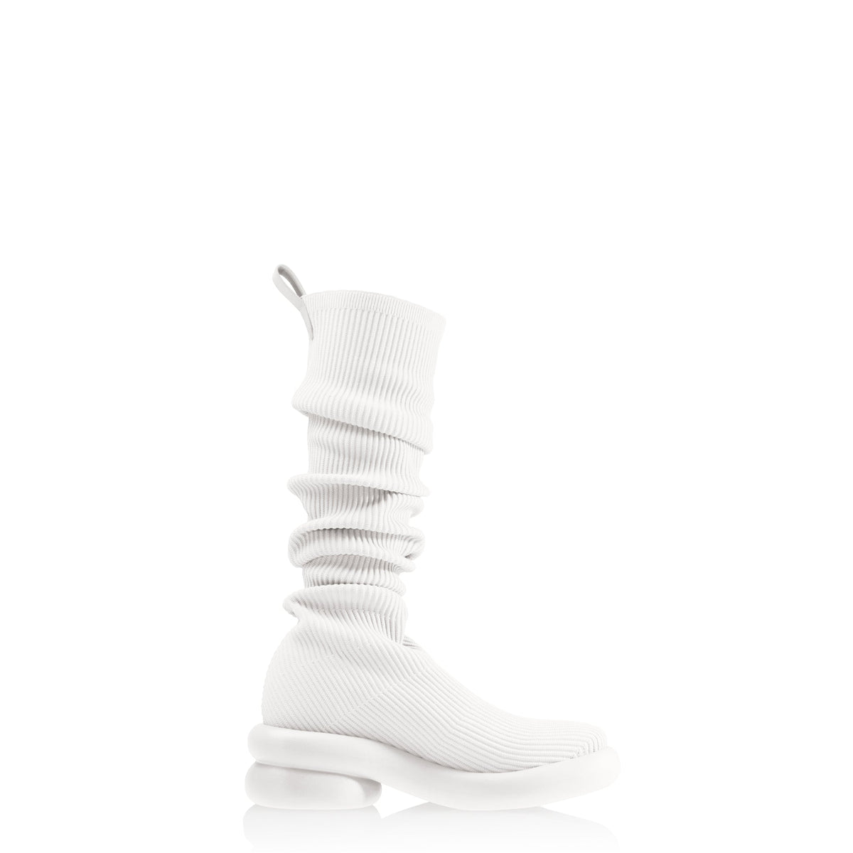 Tall Knit Modular Boot- White - Boots