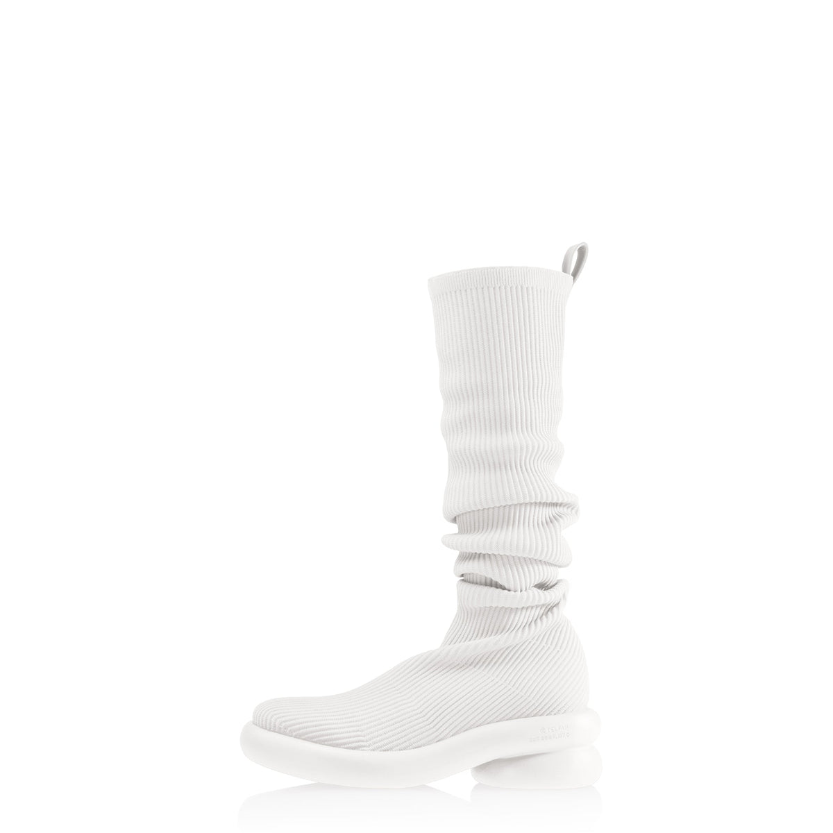 Tall Knit Modular Boot- White - Boots