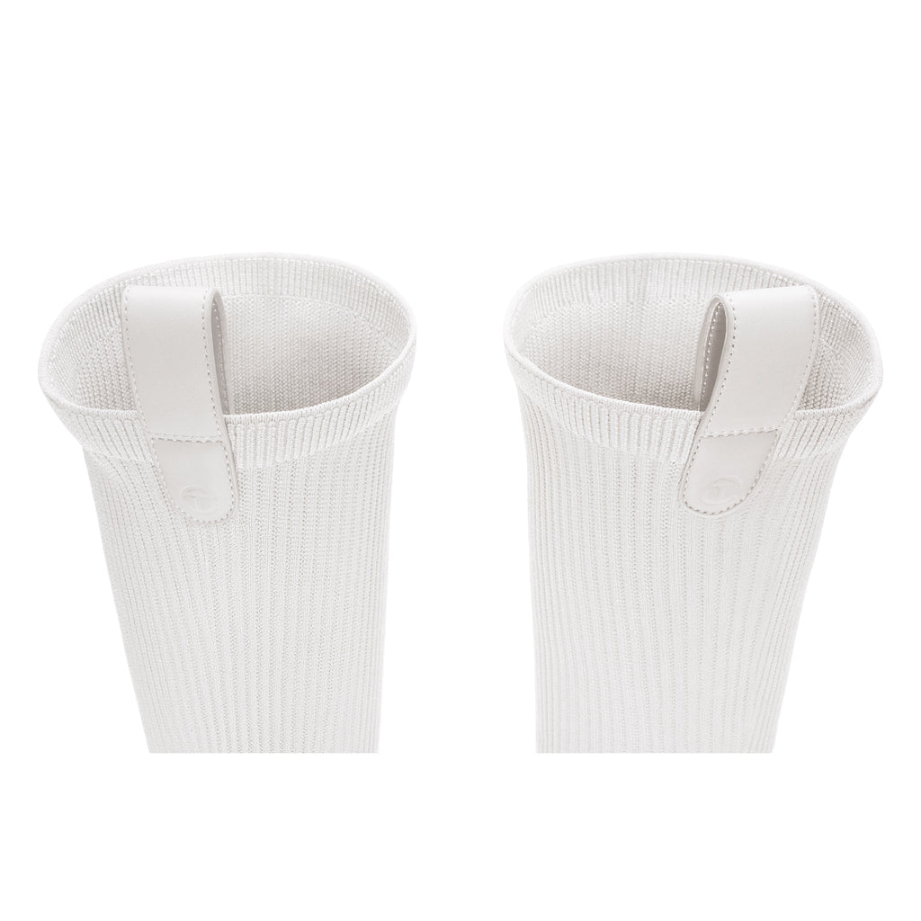Tall Knit Modular Boot- White - Boots