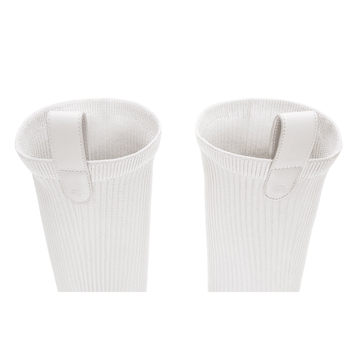 Tall Knit Modular Boot- White - Boots