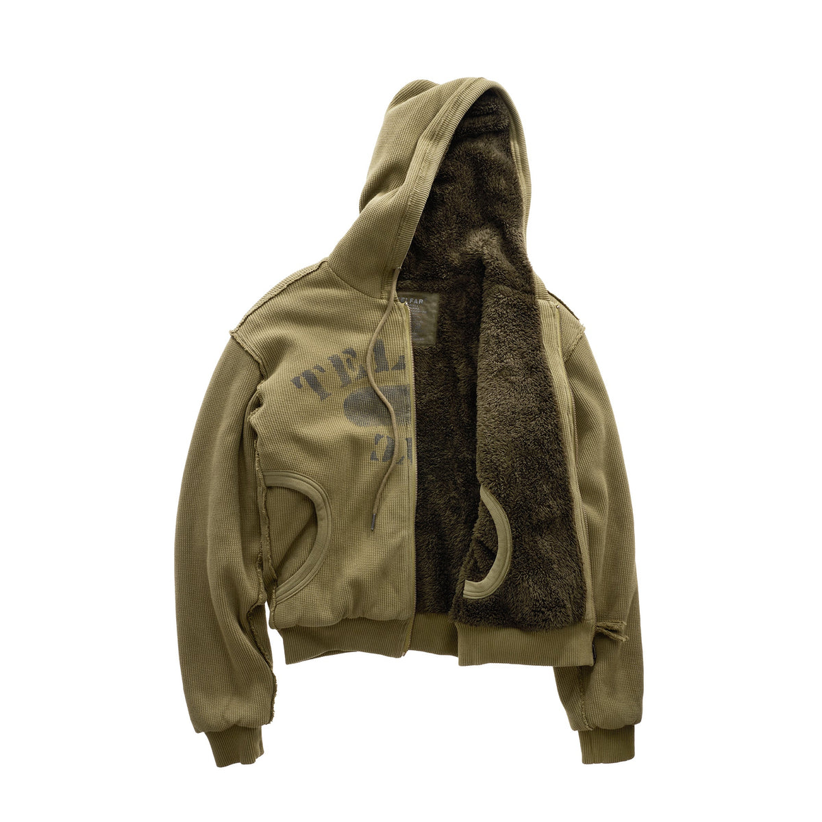 Thermal Sherpa Hoodie - Drab - Sweaters & Hoodies