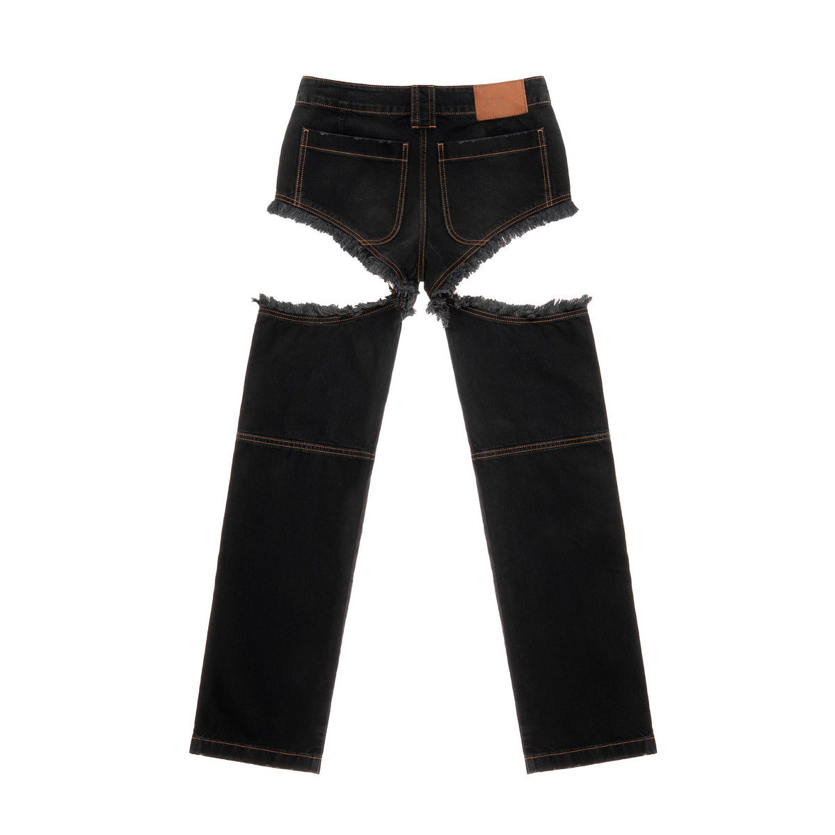 Thigh Hole Jean - Black - Pants & Shorts