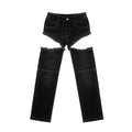 Thigh Hole Jean - Black - Pants & Shorts