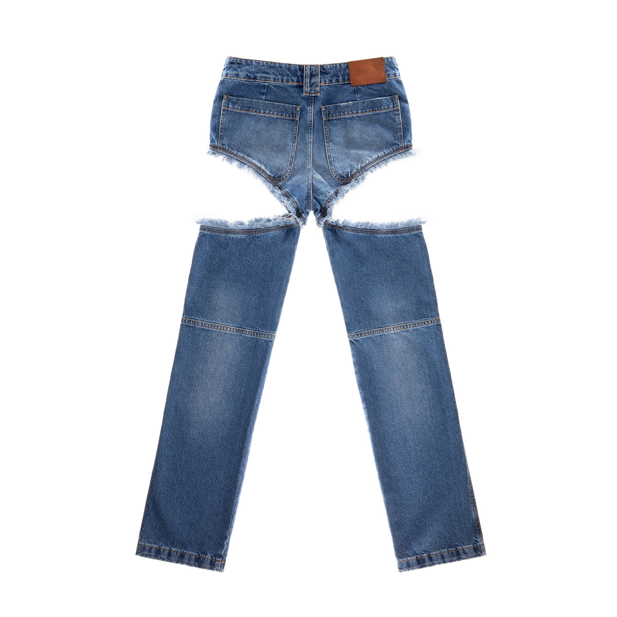 Thigh Hole Jean - Blue - Pants & Shorts