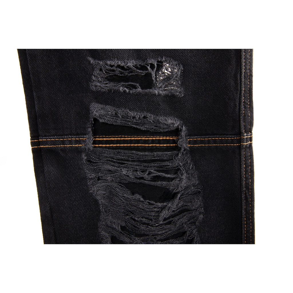 Thigh Hole Jean - Distressed Black - Pants & Shorts