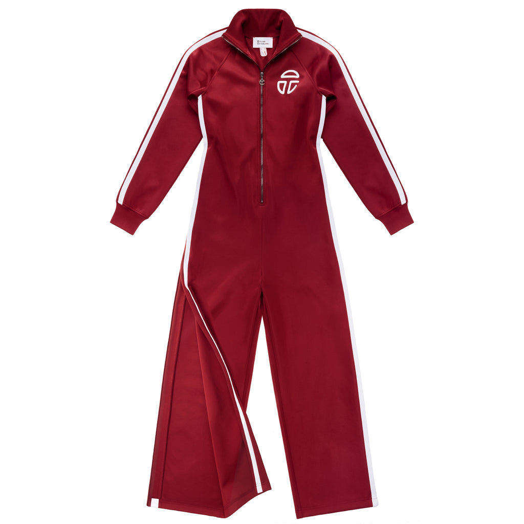 Track Long Sleeve Jumpsuit - Oxblood - Jackets & Outerwear