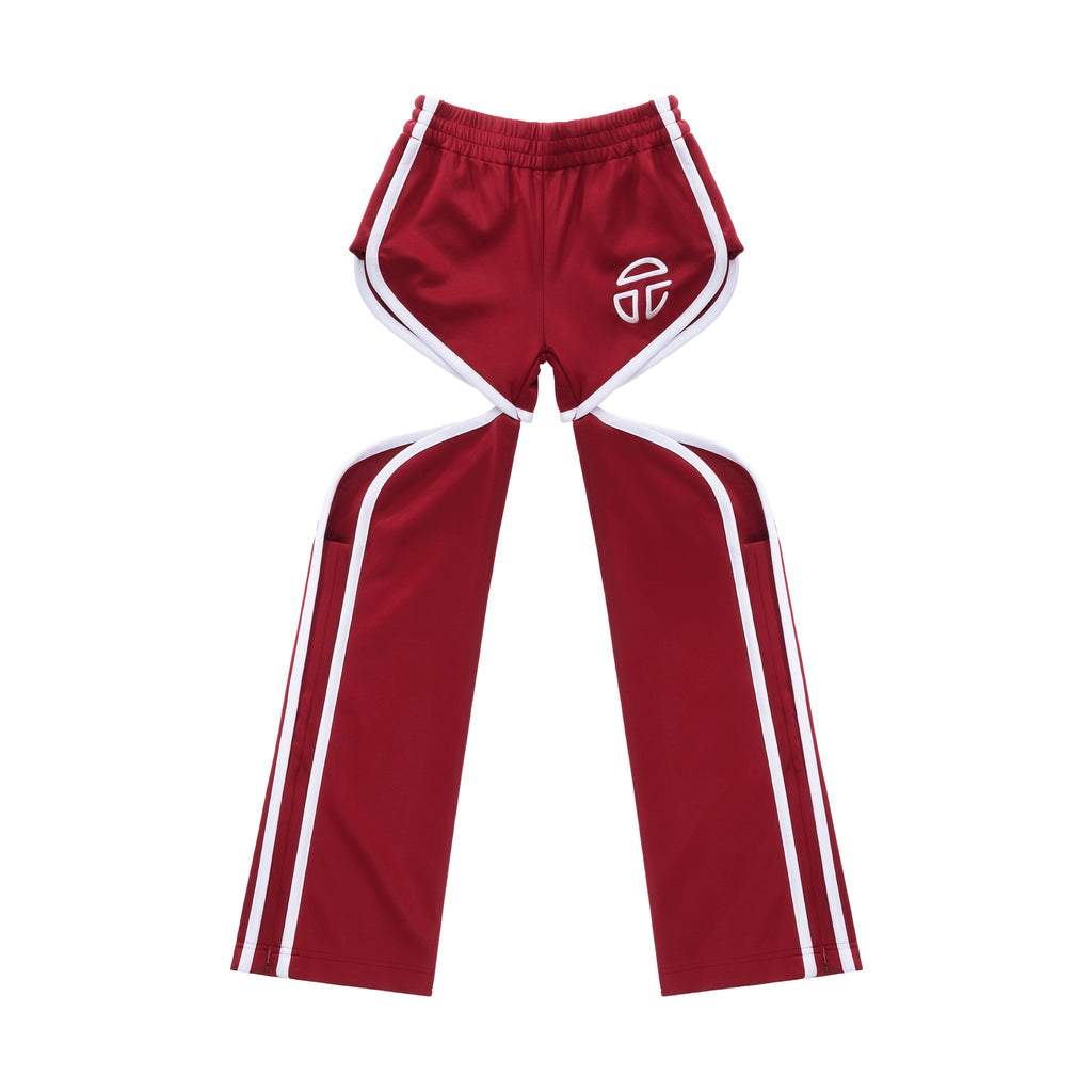 Thigh Hole Track Pant - Oxblood - Pants & Shorts
