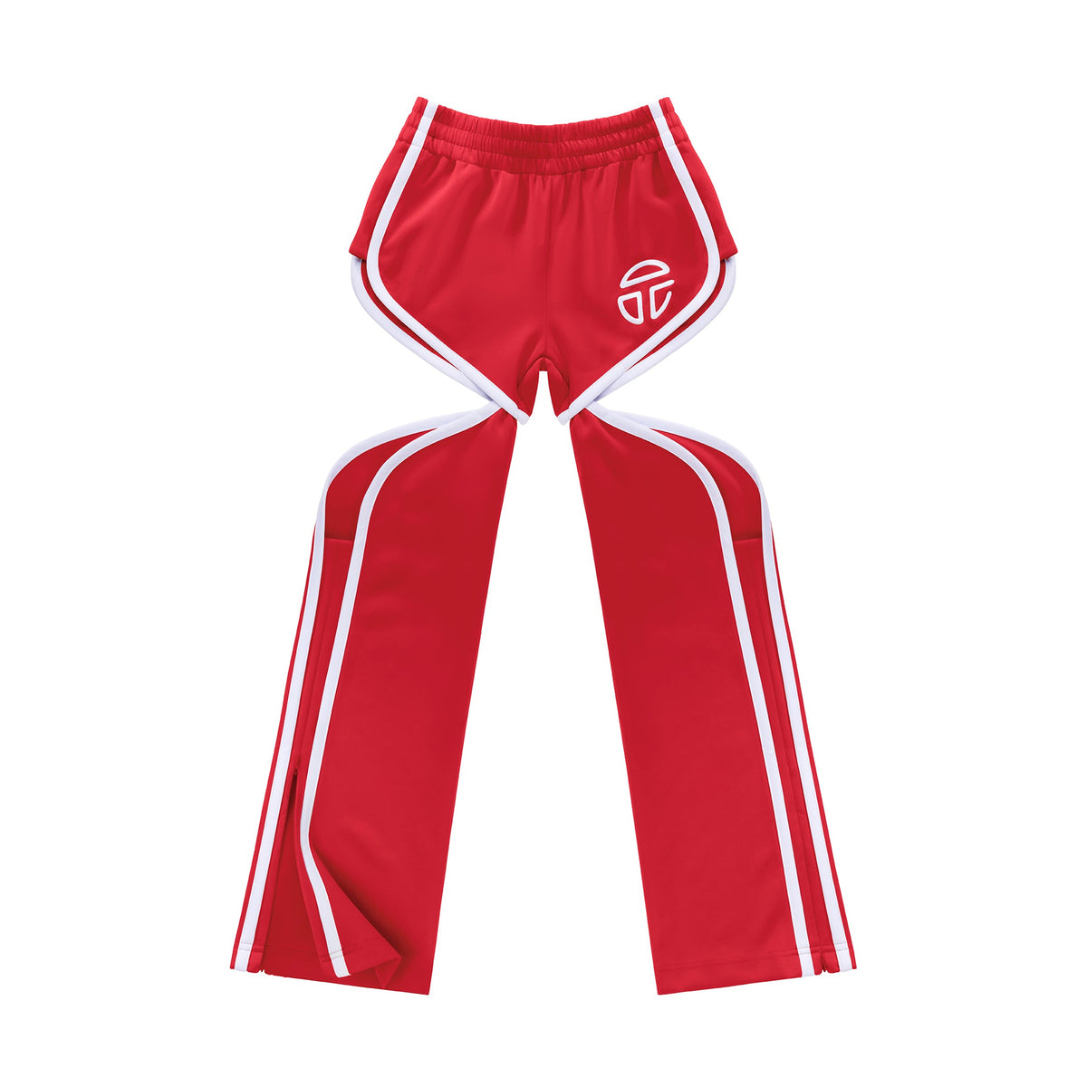 Thigh-Hole Track Pant - Red - Pants & Shorts