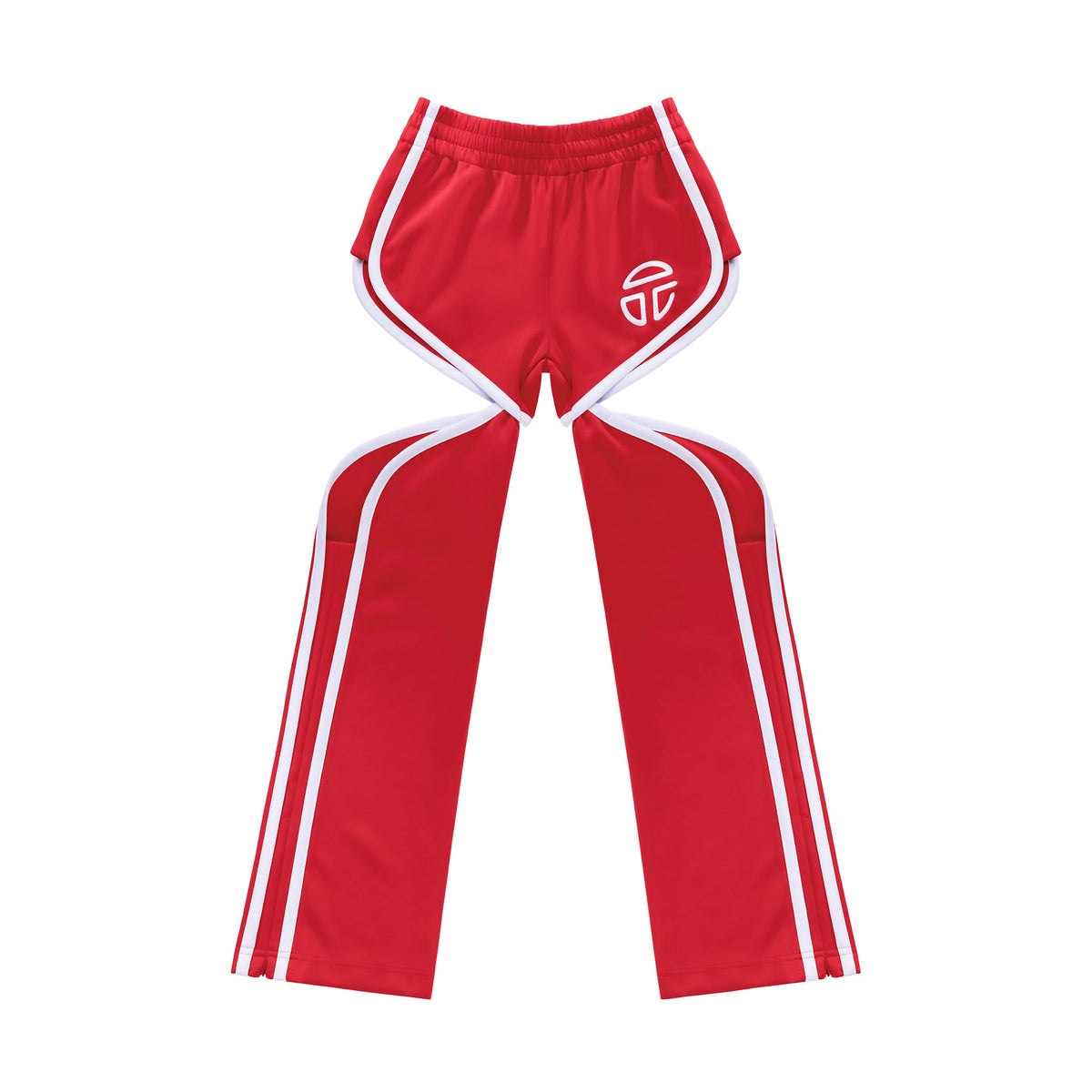Thigh-Hole Track Pant - Red - Pants & Shorts