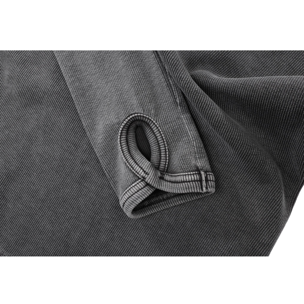 Long Sleeve T-shirt with Infinity Thumbhole - Black - Tops & T-Shirts