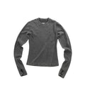 Long Sleeve T-shirt with Infinity Thumbhole - Black - Tops & T-Shirts