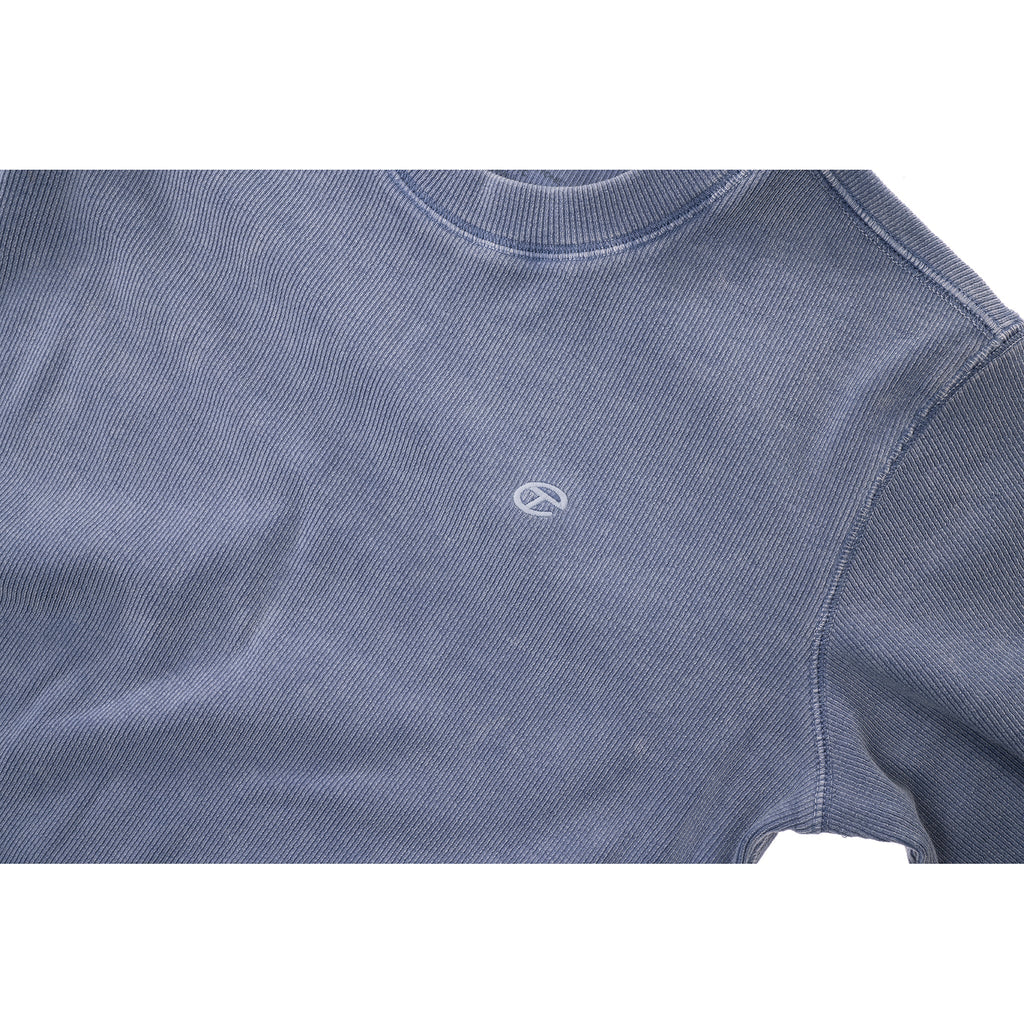 Long Sleeve T-shirt with Infinity Thumbhole - Blue - Tops & T-Shirts