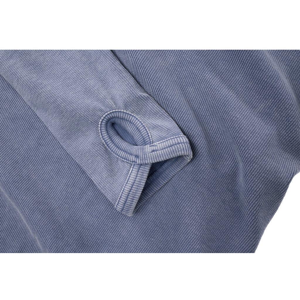 Long Sleeve T-shirt with Infinity Thumbhole - Blue - Tops & T-Shirts