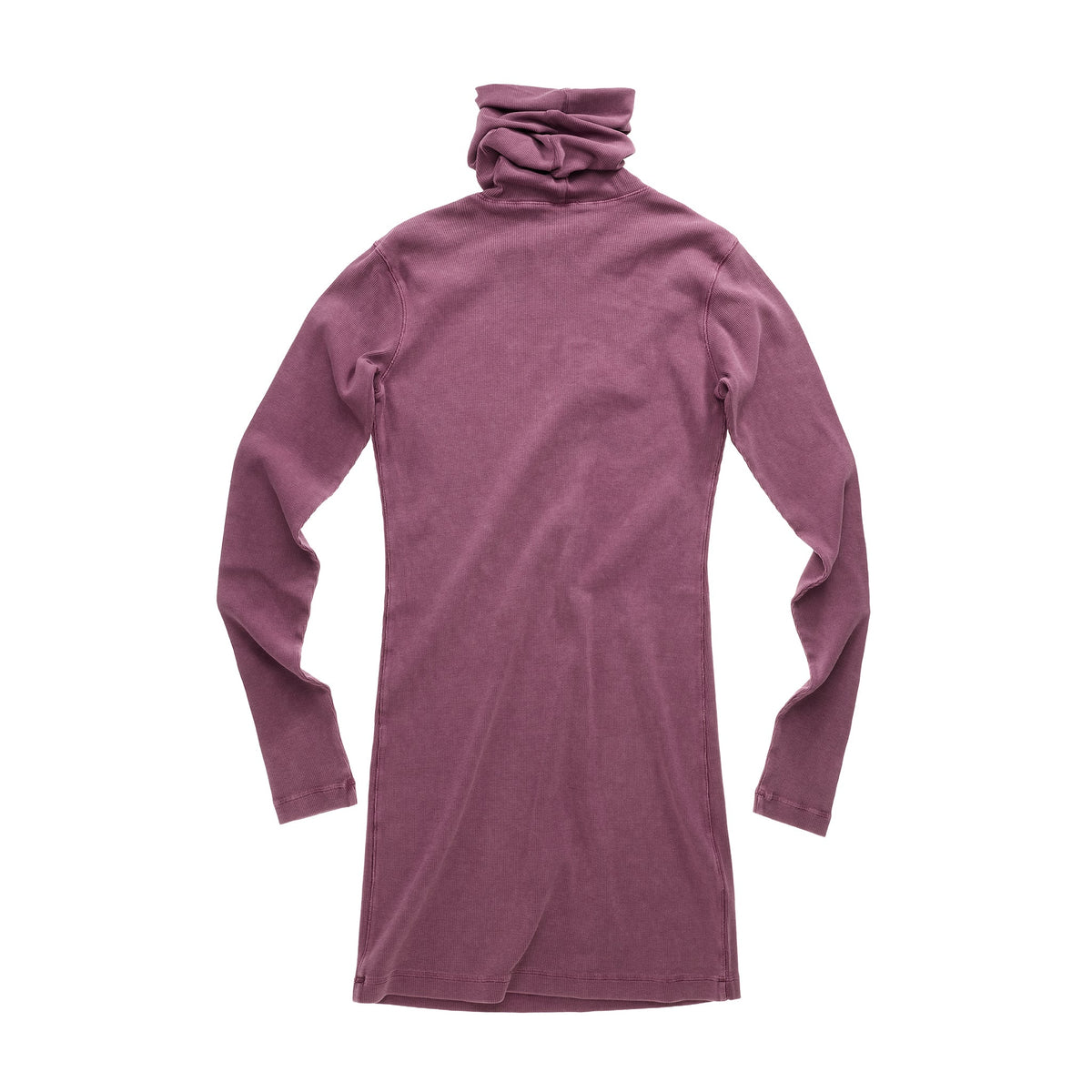 Turtleneck Long Sleeve Tunic - Purple - Dresses & Skirts