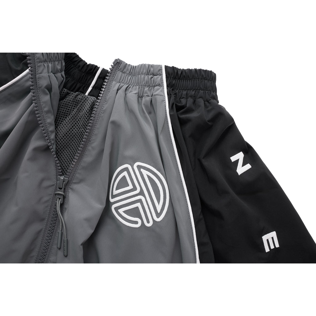 Upside Down Windbreaker Jacket - Black/Grey - Jackets & Outerwear