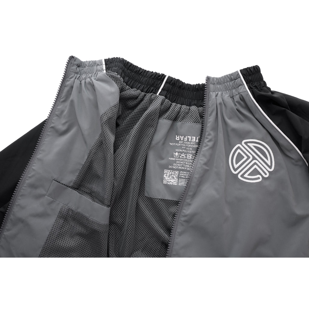 Upside Down Windbreaker Jacket - Black/Grey - Jackets & Outerwear