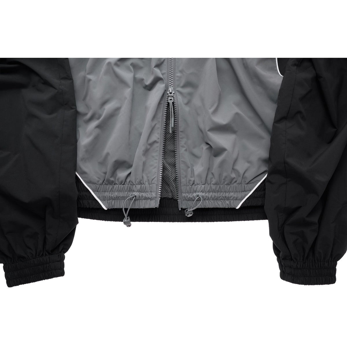 Upside Down Windbreaker Jacket - Black/Grey - Jackets & Outerwear