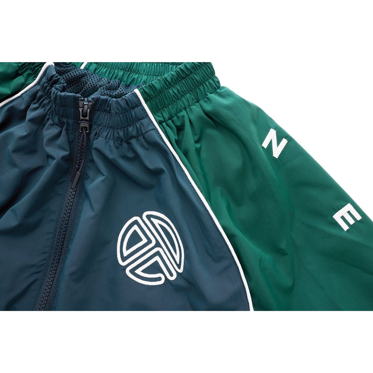 Upside Down Windbreaker Jacket - Green/Blue - Jackets & Outerwear
