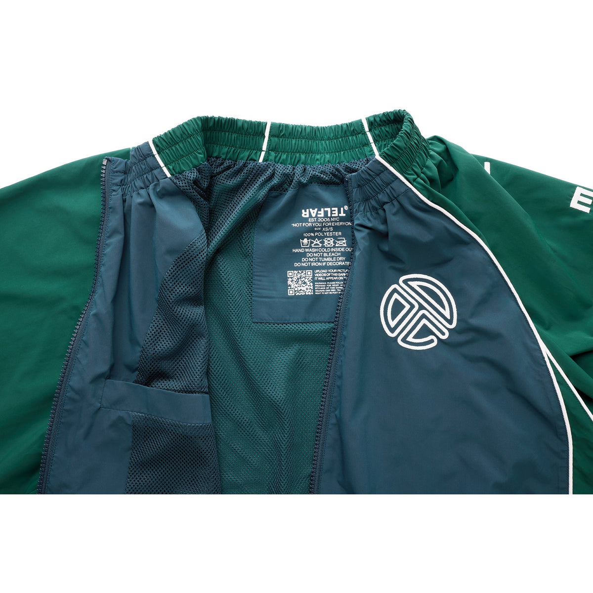 Upside Down Windbreaker Jacket - Green/Blue - Jackets & Outerwear
