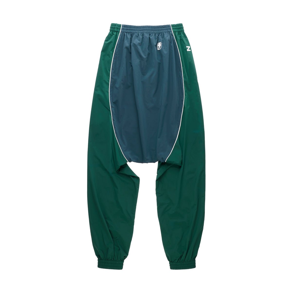 Upside Down Windbreaker Pant - Green/Blue - Pants & Shorts