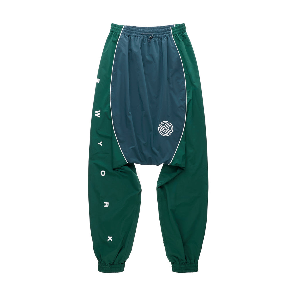 Upside Down Windbreaker Pant - Green/Blue - Pants & Shorts