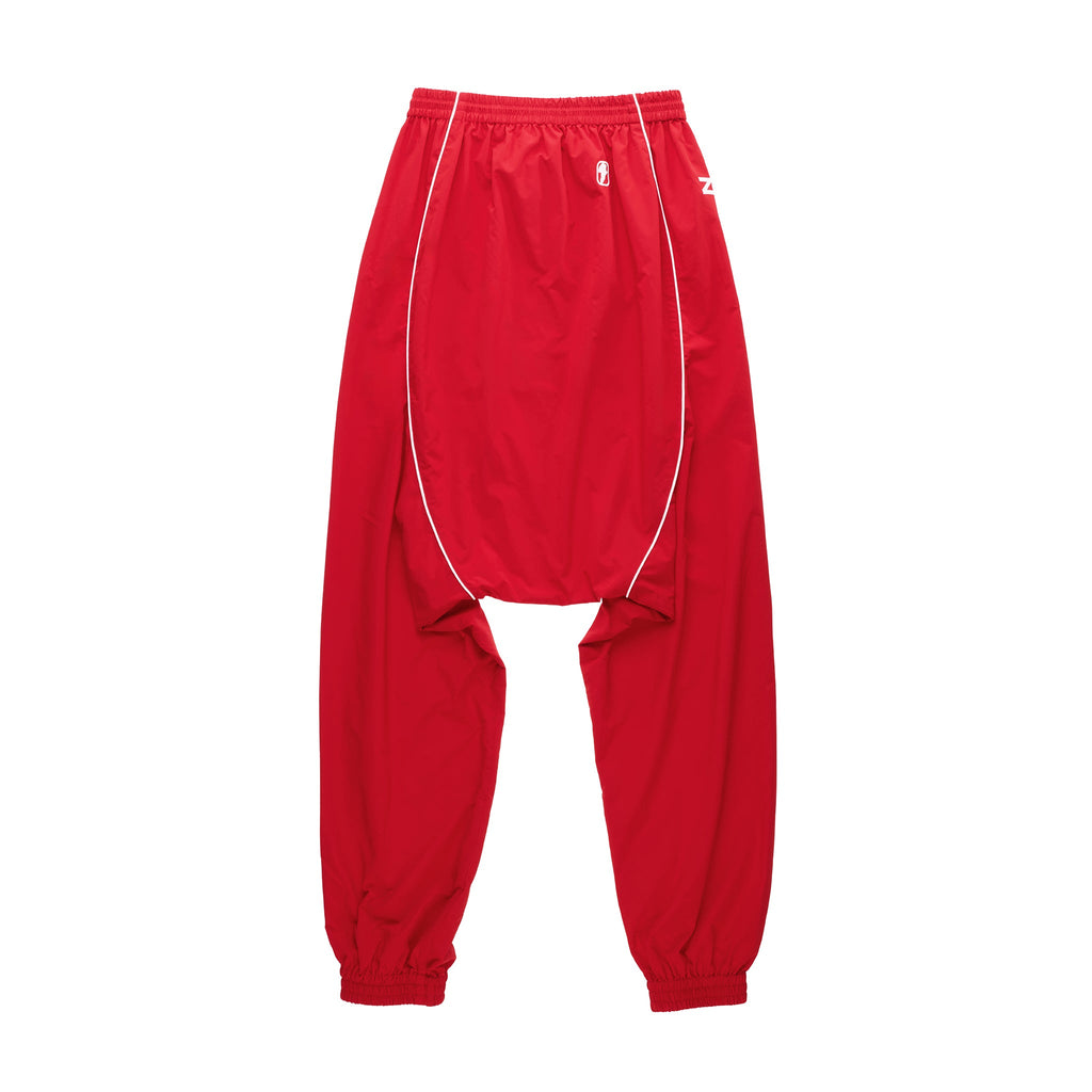 Upside Down Windbreaker Pant - Red - Pants & Shorts