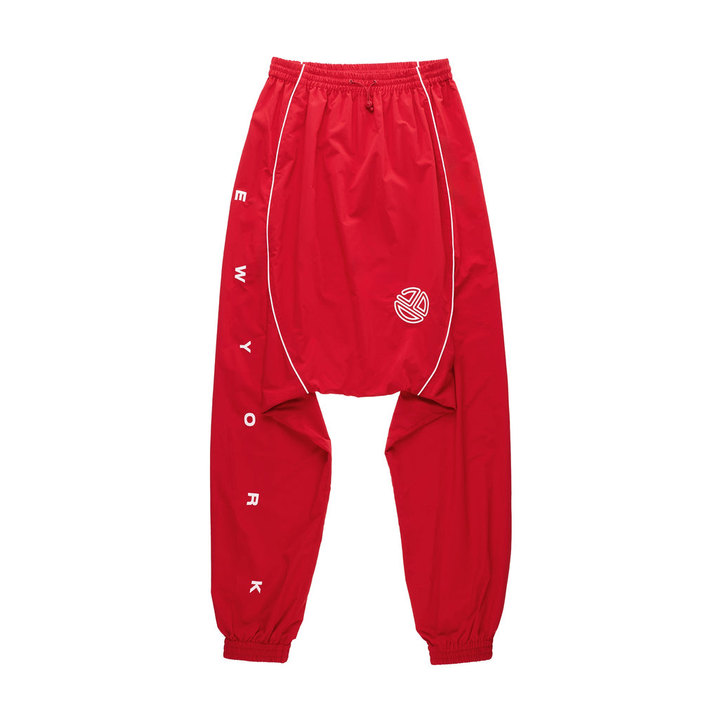 Upside Down Windbreaker Pant - Red - Pants & Shorts