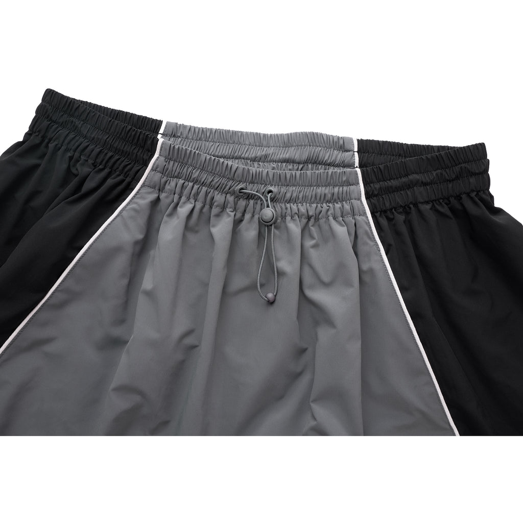 Upside Down Windbreaker Skirt - Black/Grey - Dresses & Skirts