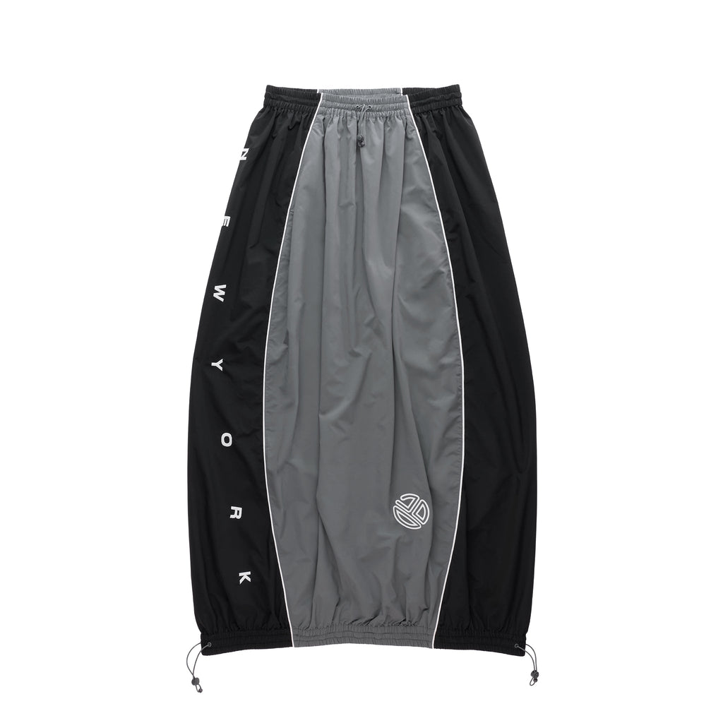 Upside Down Windbreaker Skirt - Black/Grey - Dresses & Skirts