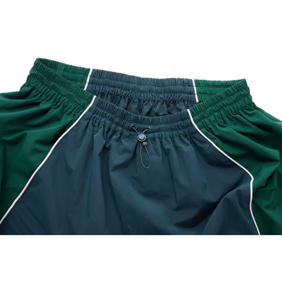 Upside Down Windbreaker Skirt - Green/Blue - Dresses & Skirts