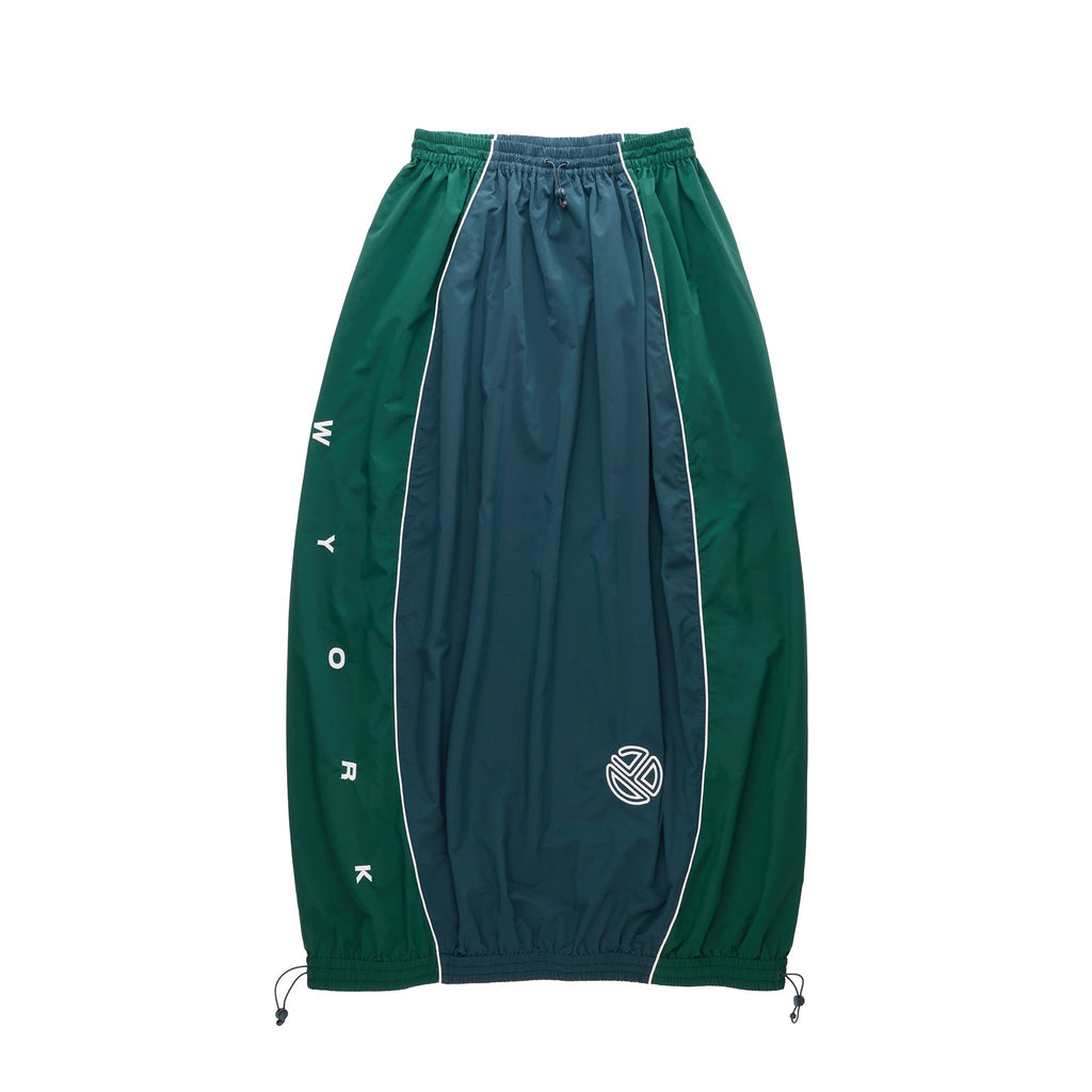 Upside Down Windbreaker Skirt - Green/Blue - Dresses & Skirts