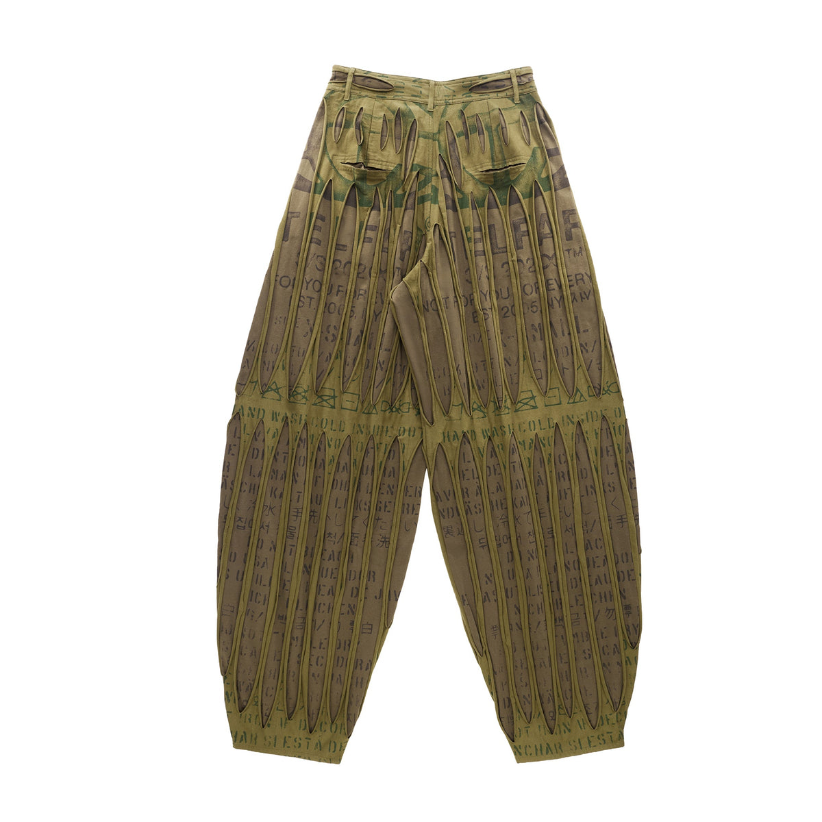 Woodgrain Balloon Pant - Drab - Pants & Shorts