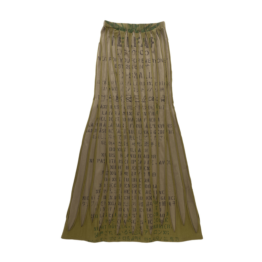 Woodgrain Maxi Skirt - Drab - Dresses & Skirts