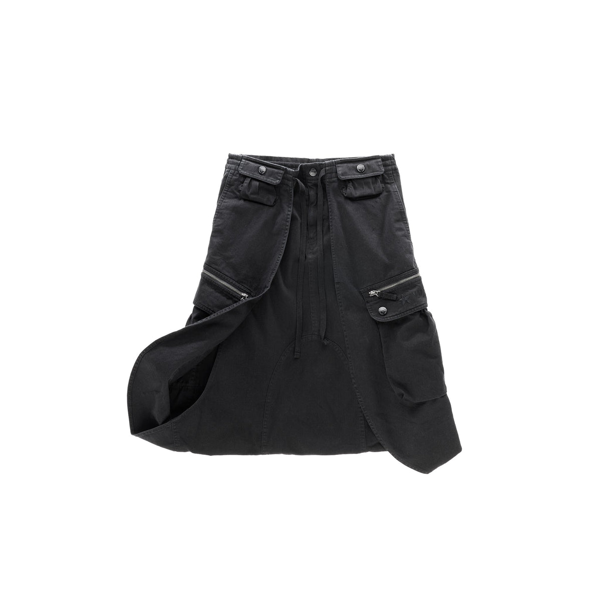 Wrap Cargo Short - Black - Pants & Shorts