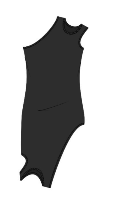 Infinity Half Tank Tunic - Black - Dresses & Skirts